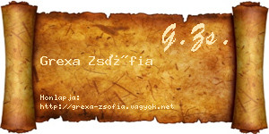 Grexa Zsófia névjegykártya
